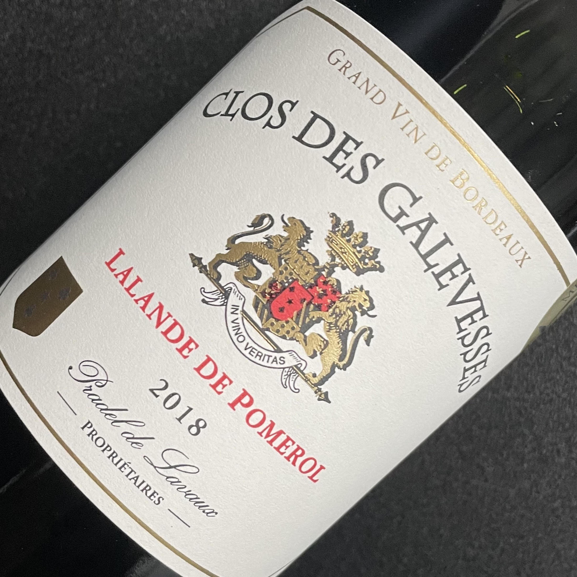 Lalande de Pomerol Clos des Galevesses 2018