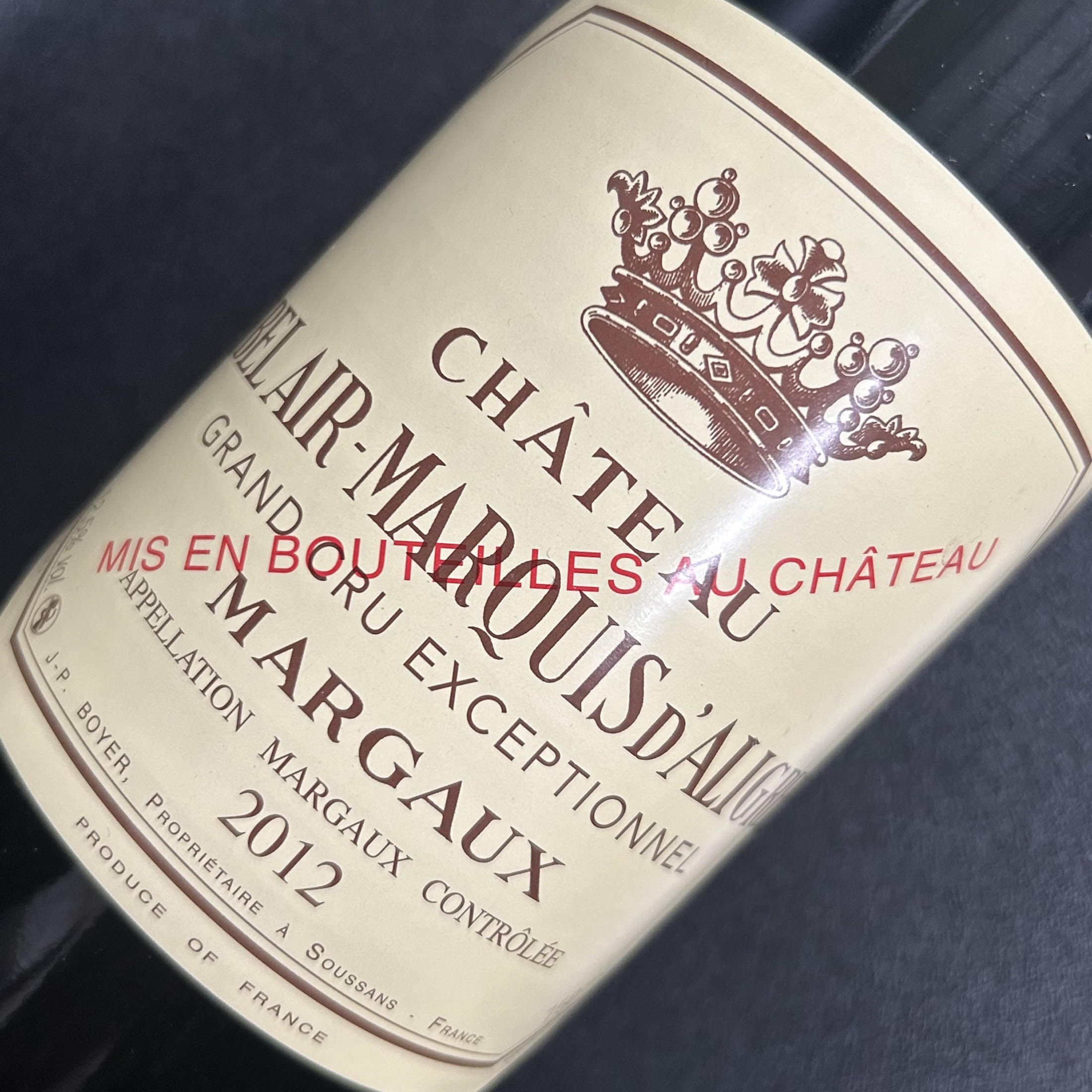 Margaux 2012 Château Bel-Air Marquis d'Aligre